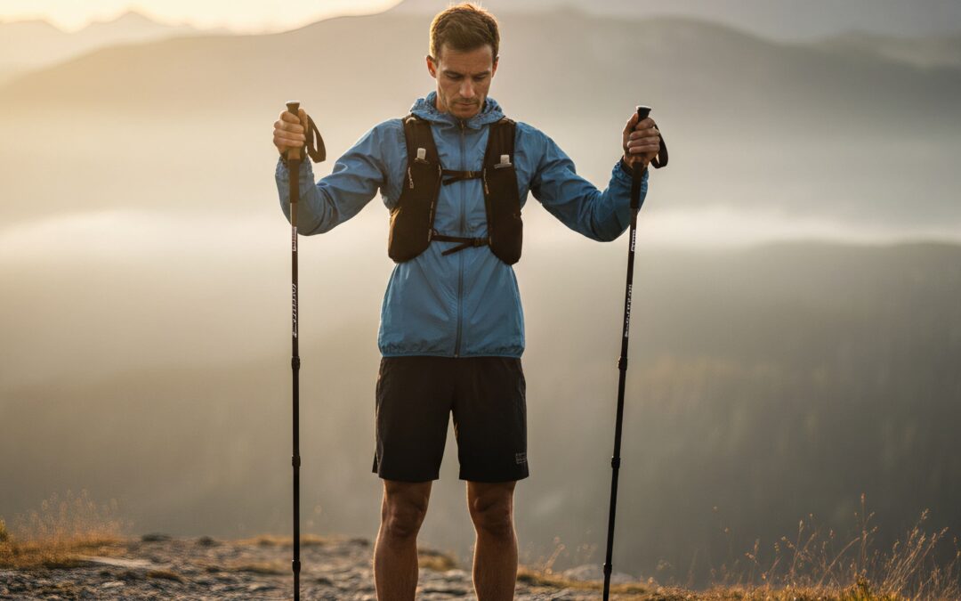 traileur s'interrogeant sur la taille de ses bâtons de trail